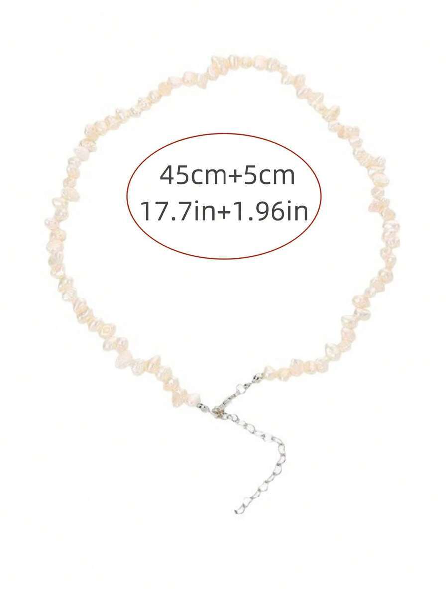 レディース ジュエリー ネックレス ビーズ 1個 珍しい形 バロック 淡水真珠 ネックレス不規則なビーズヴィンテージ & トレンデ_画像6