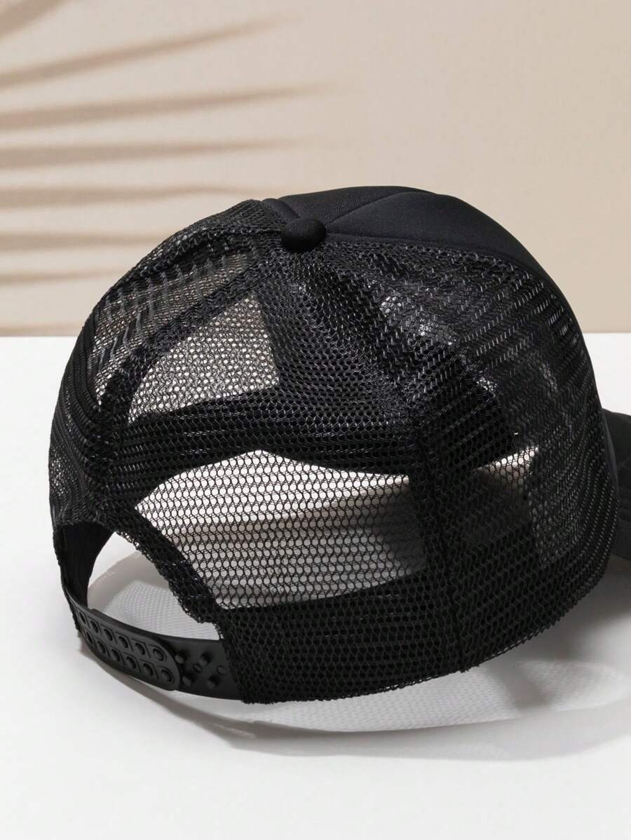 メンズ アクセサリー 帽子 1 メンズ ブラック プリント アウトドア カジュアル 調節可能なメッシュ ベースボール キャップ 日_画像4