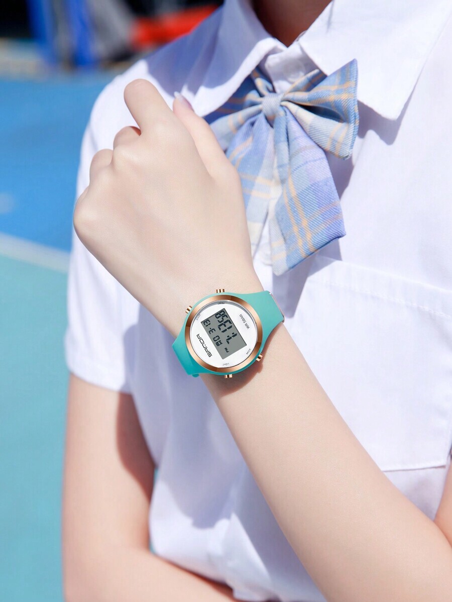 腕時計 レディース デジタル 女性用マルチ機能時計 アラーム ストップウォッチ付き 防水5気圧 デジタルスポーツ腕時計_画像2