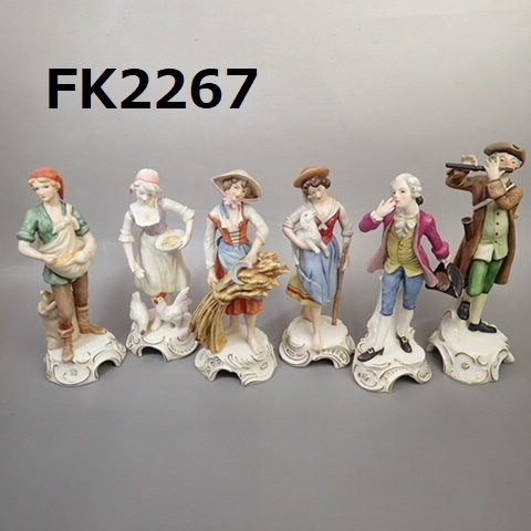 FK-2267◆ゲーベル　goebel ヴィンテージ　陶芸人形　フィギュリン　６体まとめて 20240309_画像1