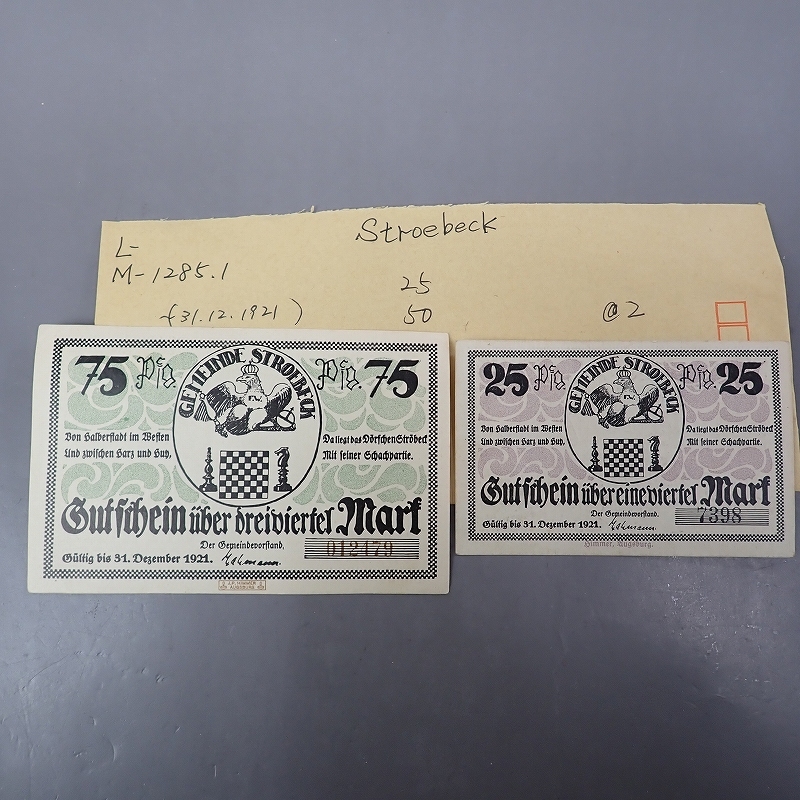 FK-2134◆紙幣コレクター放出品　ヨーロッパ・ドイツ・オーストリア　ノートゲルト紙幣/地方札まとめ売り（検）ペニヒ・マルク・ケラー_画像4