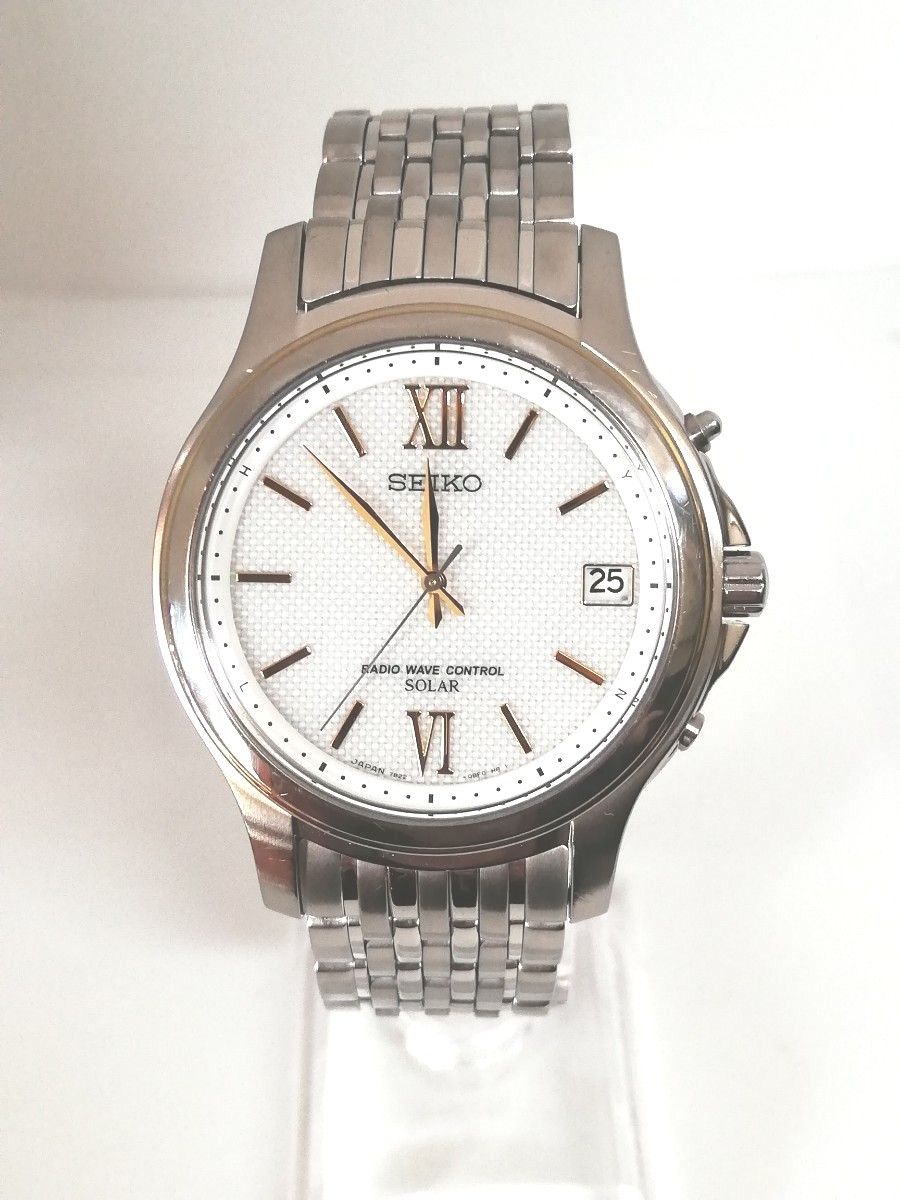 電波ソーラー 美品】SEIKO セイコー ドルチェ チタン 7B22-0AR0 電波ソーラー 美品】SEIKO セイコー ドルチェ チタン 7B22-0AR0