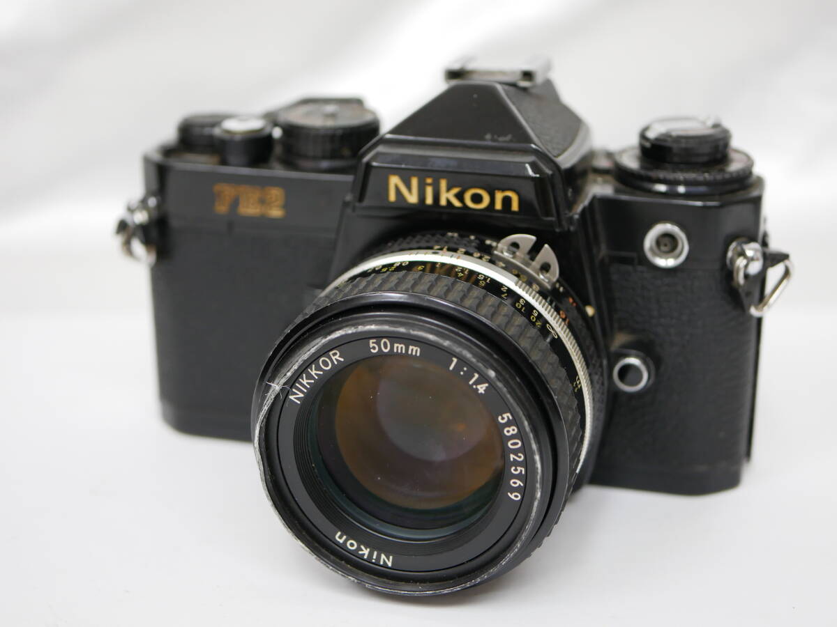 #1736 NIKON FE2 nikkor 50mm F1.4 ai-s 一眼レフフィルムカメラ レンズ付き ニコン_画像1