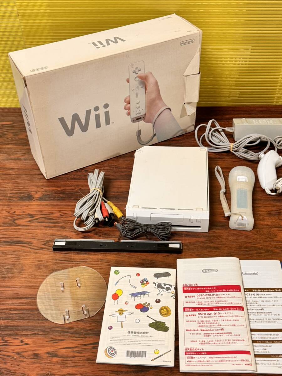 Nintendo Wii console 3controllers w/box tested 任天堂 Wii 本体1台 コントローラ3台 箱付き 動作確認済 D479_画像8