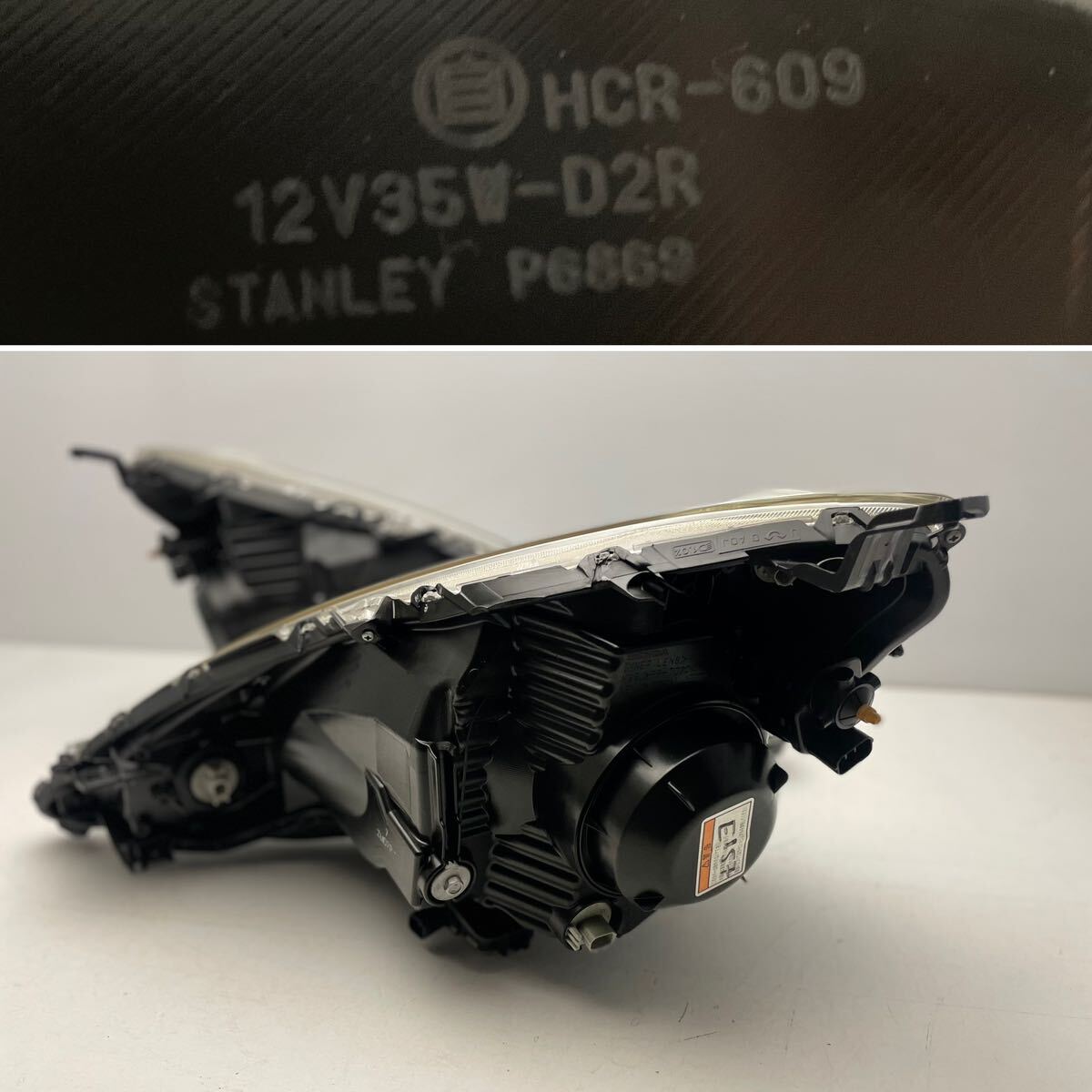 ホンダ フィット GE6 GE7 GE8 前期 純正 HID ヘッドライト フィット RS 左右セット STANLEY P6869 バラスト付き 刻印7 (E157)_画像9