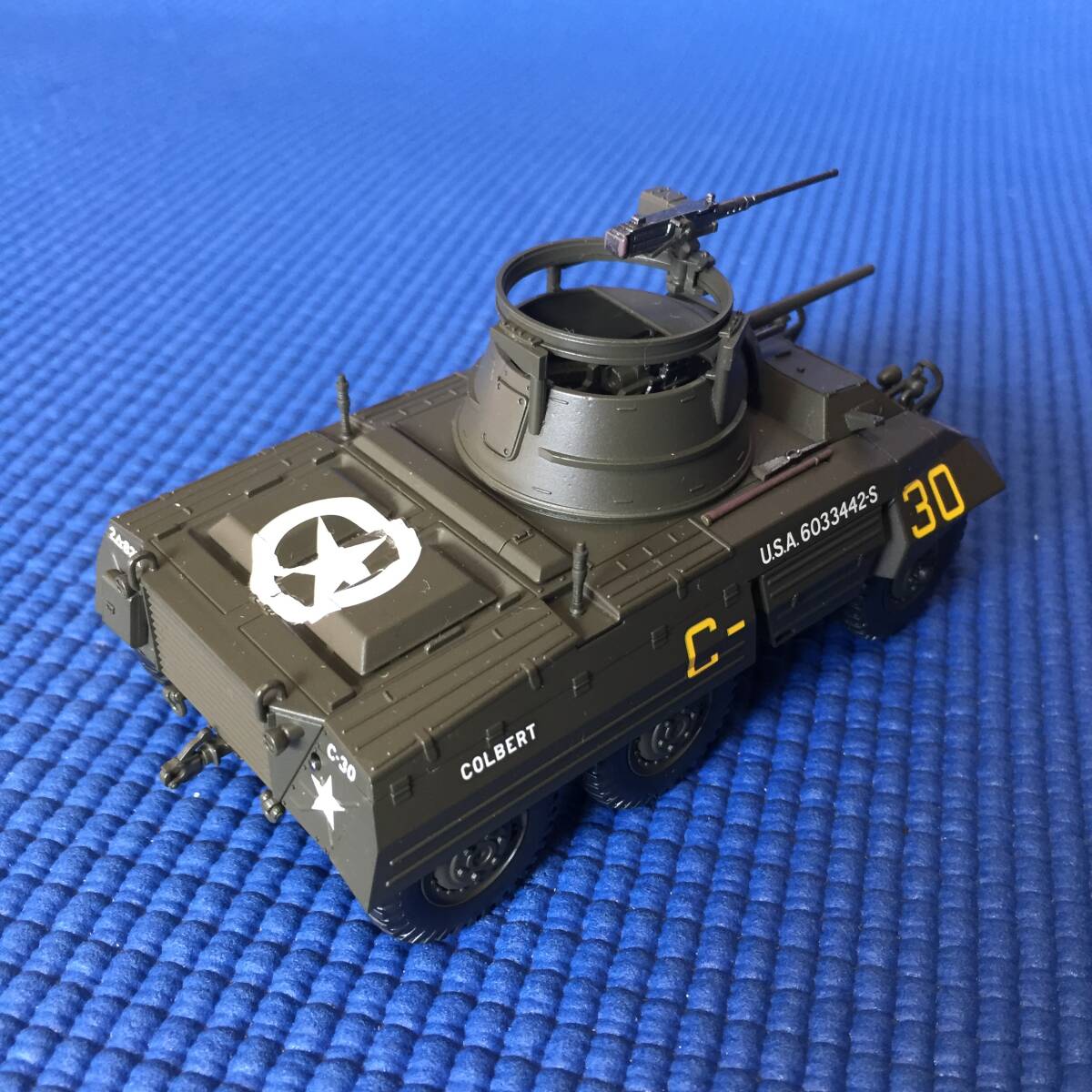 タミヤ「アメリカ軽装甲車　Ｍ８　グレイハウンド」１／４８完成品_画像4