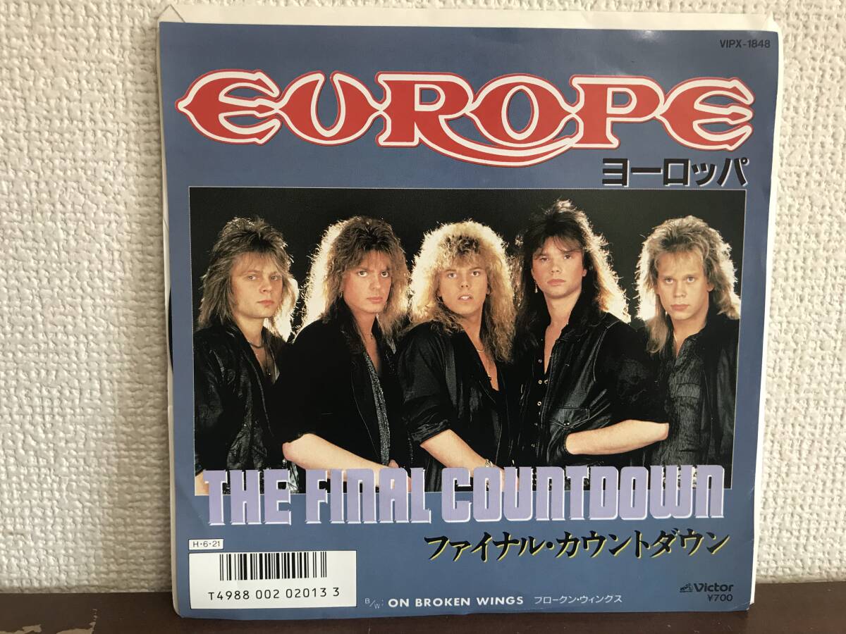 ヨーロッパ　ファイナル・カウントダウン EUROPE THE FINAL COUNTDOWN シングル　レコード　ヘビメタ　80’s_画像1