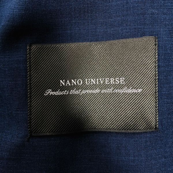 ナノユニバース　NANO universe スーツ　セットアップ　テーラードジャケット　ネイビー　L ストレッチ　春夏　メンズ　ブレザー_画像3