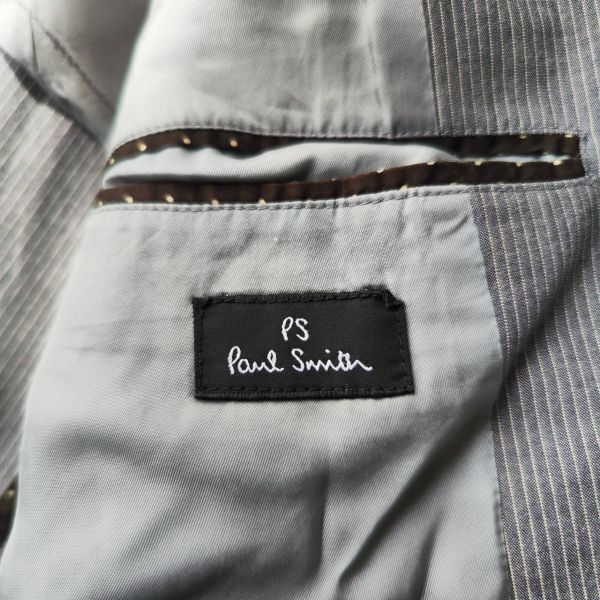 pi-es Paul Smith PS Paul Smith suit setup tailored jacket gray XL cotton .. side Benz 