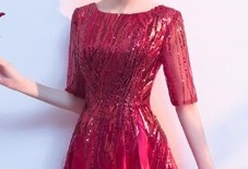 *11 number (L)*chu-ru. spangled. long dress (OPN2981)