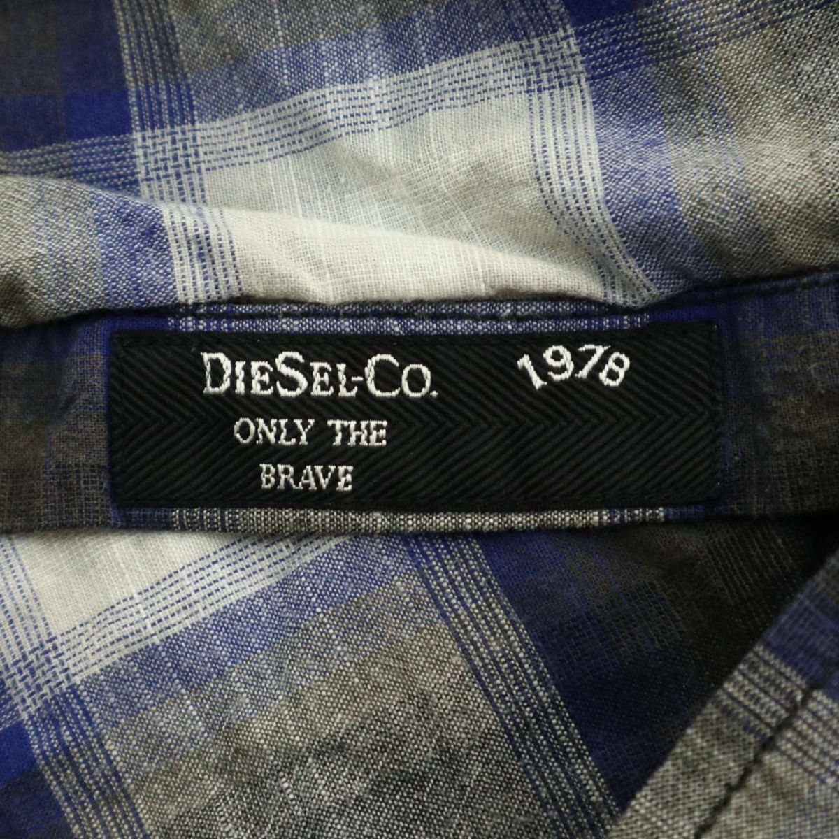 DIESEL ディーゼル 通年 REGULAR FIT インド綿★ 長袖 ウエスタン チェック シャツ Sz.L　メンズ　A4T02018_2#C_画像4