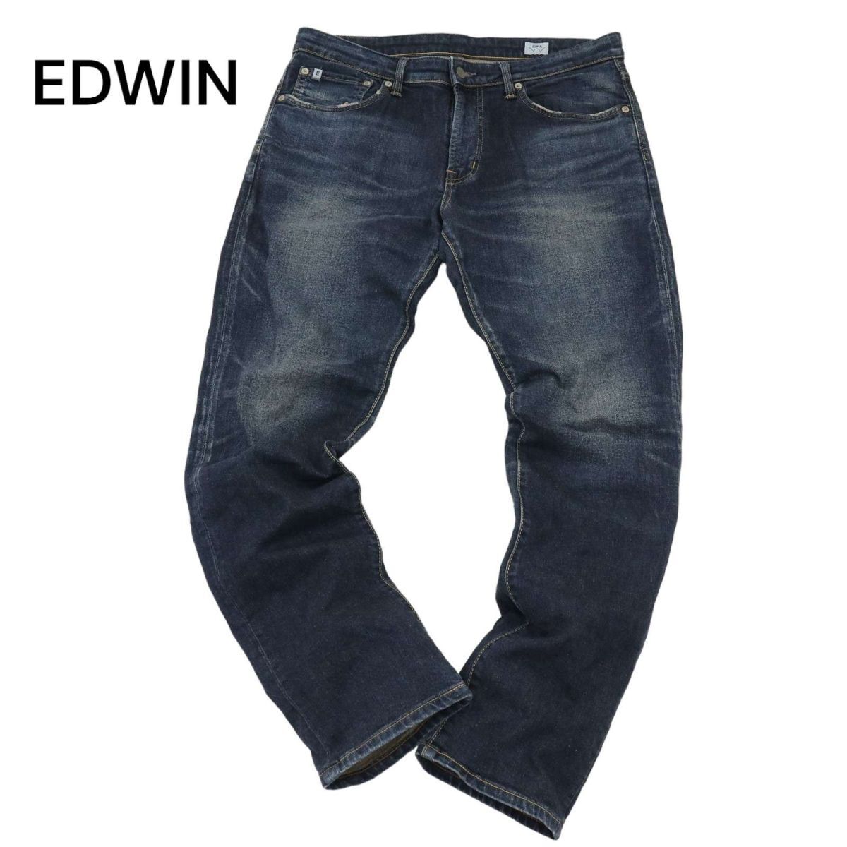 EDWIN エドウィン ED03 ダメージ加工★ ストレッチ デニム パンツ ジーンズ Sz.34　メンズ 日本製 大きいサイズ　A4B01041_2#R_画像1