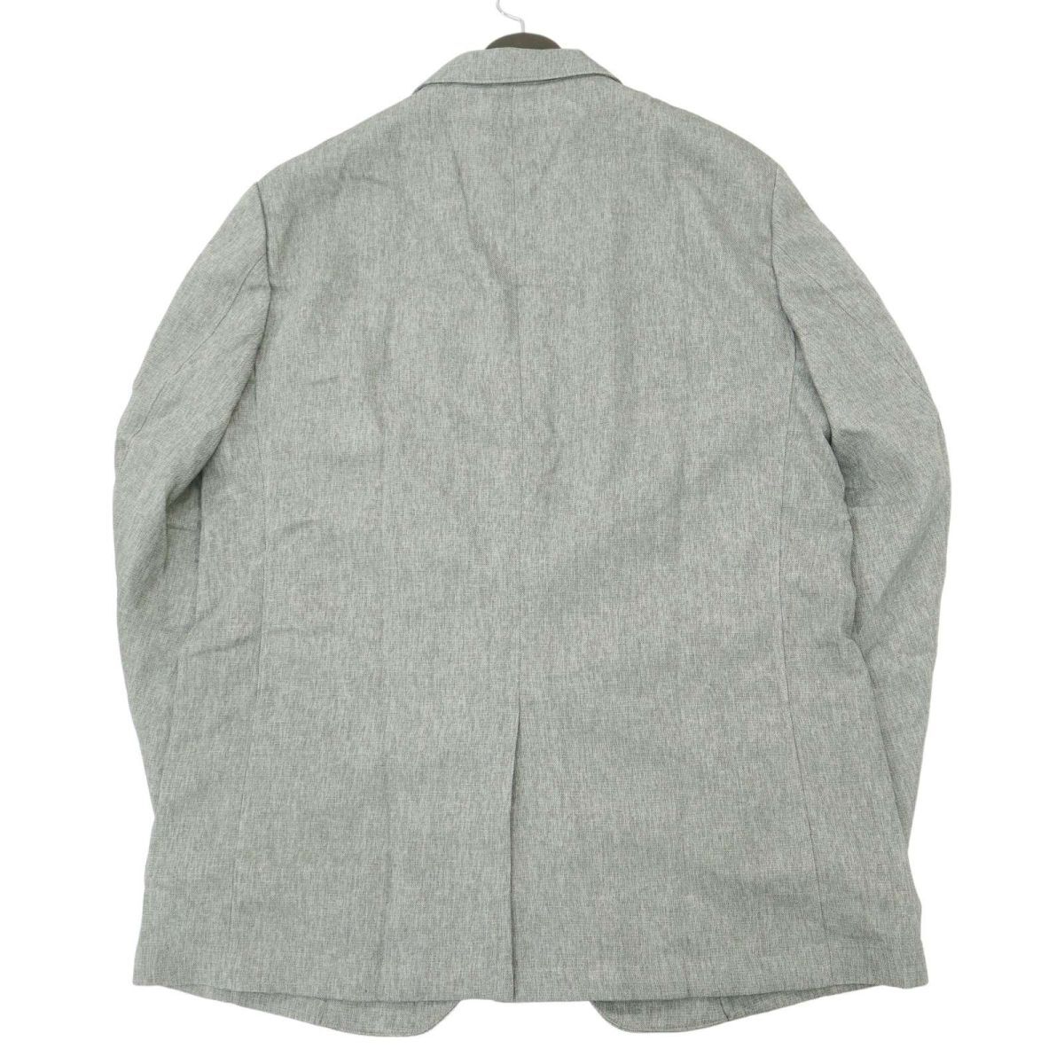 【新品 未使用】 SIMPLE LIFE シンプルライフ レナウン 春夏 メッシュ使い アンコン テーラード ジャケット Sz.L　メンズ 灰　A4T02357_3#M_画像4