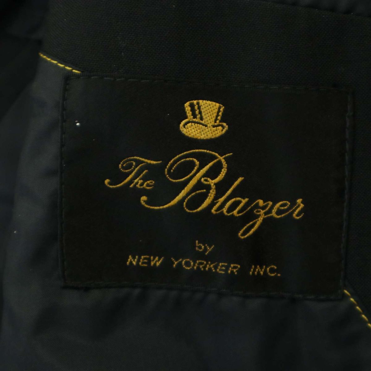 the blazer by NEWYORKER ニューヨーカー 通年 金釦★ テーラード ジャケット ブレザー Sz.175-96-80　メンズ 黒　A4T02596_3#O_画像6