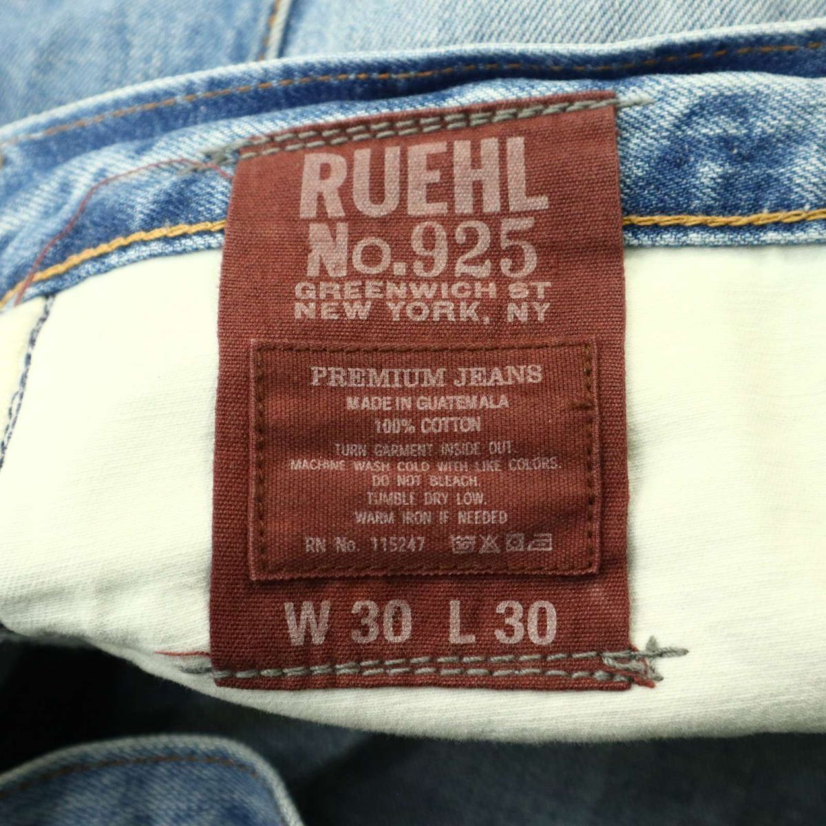 RUEHL No.925 ルールナンバー925 【MERCER】 USED加工 ブーツカット デニム パンツ ジーンズ Sz.30　メンズ　A4B01381_3#R_画像10