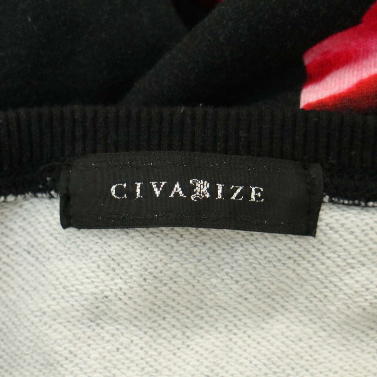 CIVARIZE シヴァーライズ 花柄 フラワー 総柄★ オーバーサイズ ワイドスリーブ スウェット トレーナー Sz.Free　メンズ　A4T02630_3#I_画像6