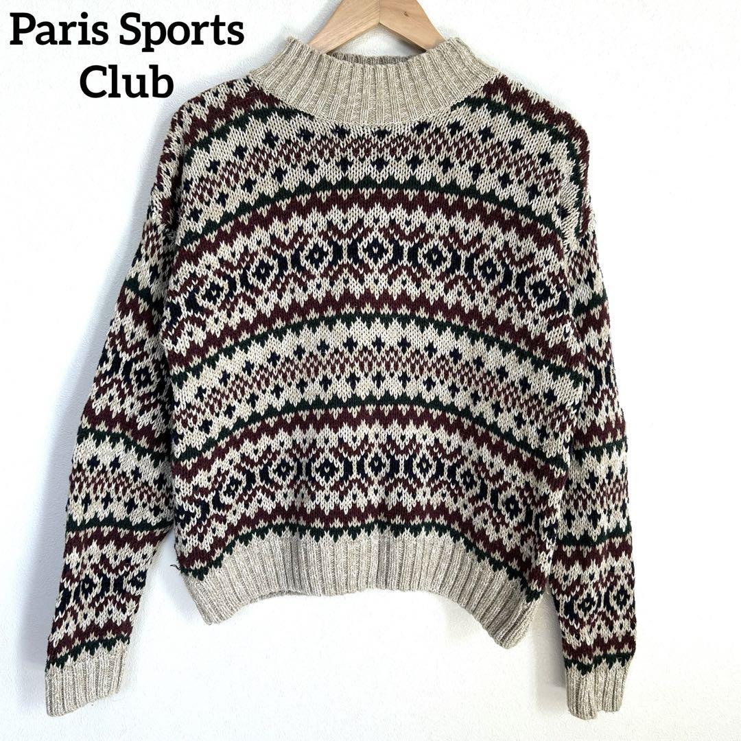 Paris Sports Club High Seck Sweater Vintage Men's L L