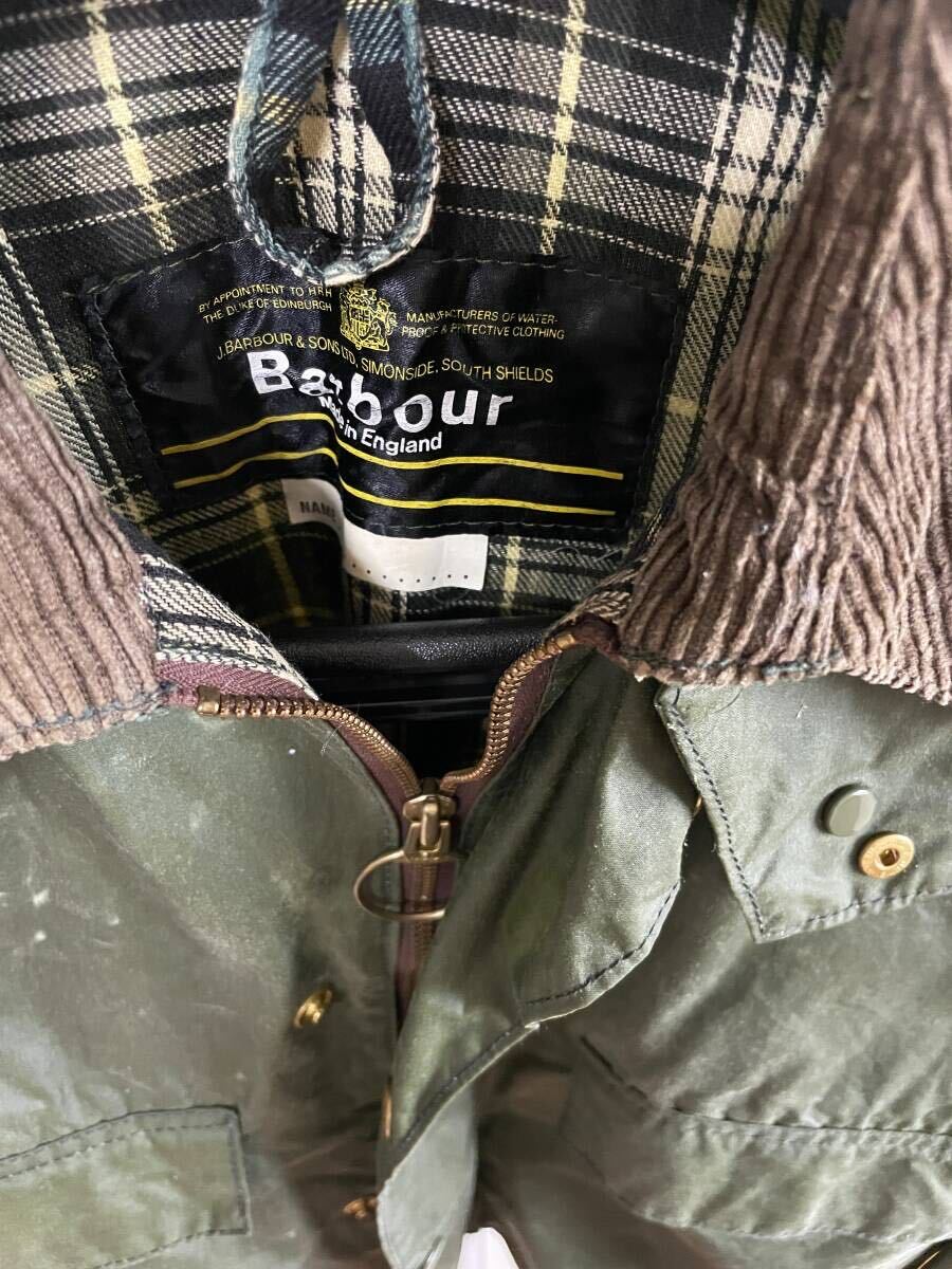 超レア 1crown Barbour spey バブアー スペイ M 英国製 PVCカバー ヴィンテージ vintage 1crest 1warrant クラウン クレスト ワラント_画像3