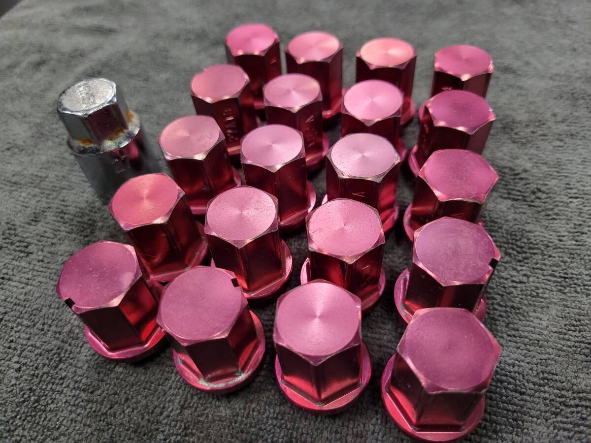  excellent level!! WORK made aluminium wheel nut red P1.5 Toyota Honda Daihatsu Work 