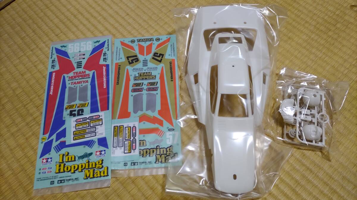 ●タミヤTAMIYA 58643 1/10RC グラスホッパーⅡ(2) GRASSHOPPERII用ボディ・ステッカー（標準＋ブラックエディション）・ドライバー●_画像1