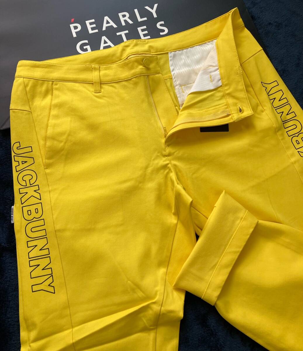  new goods Pearly Gates Jack ba knee cotton rayon tsu il stretch pants (4) size M/ yellow PEARLY GATES JACK BUNNY