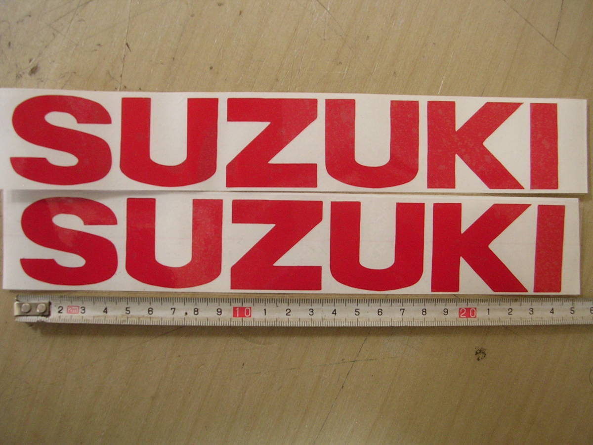 はるスズキ SUZUKIステッカー 24㎝ 赤２枚 カタナ GSX ガンマ ジムニー ハスラー キャリイ の画像1