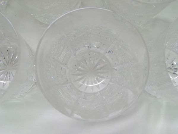 BOHEMIA ボヘミアクリスタル ロックグラス6個セット カットガラス チェコスロバキア製 0331の画像3
