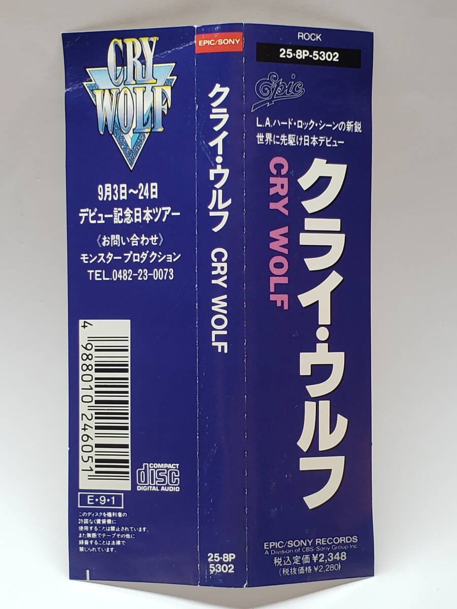 CRY WOLF／クライ・ウルフ／国内盤CD／帯付／1989年発表／1stアルバム／廃盤／ポップ・メタル_画像3