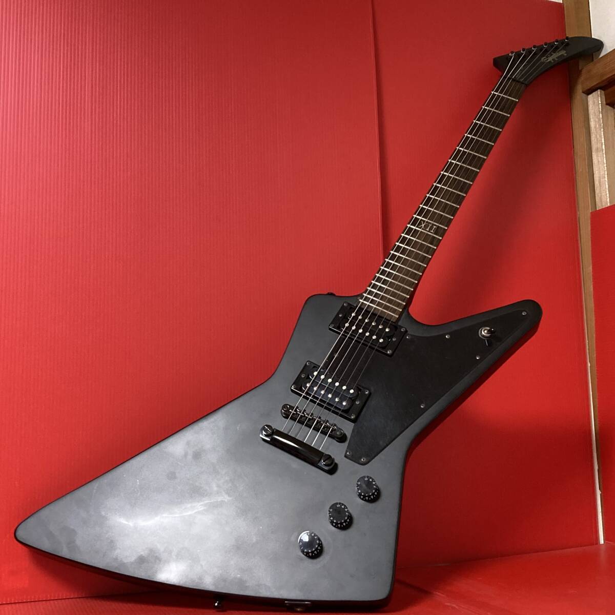 1円～ Epiphone by Gibson GOTHIC EXPLORER エピフォン エクスプローラー エレキギター 本体 艶消しブラックモデル 変形 楽器 器材 現状品の画像1