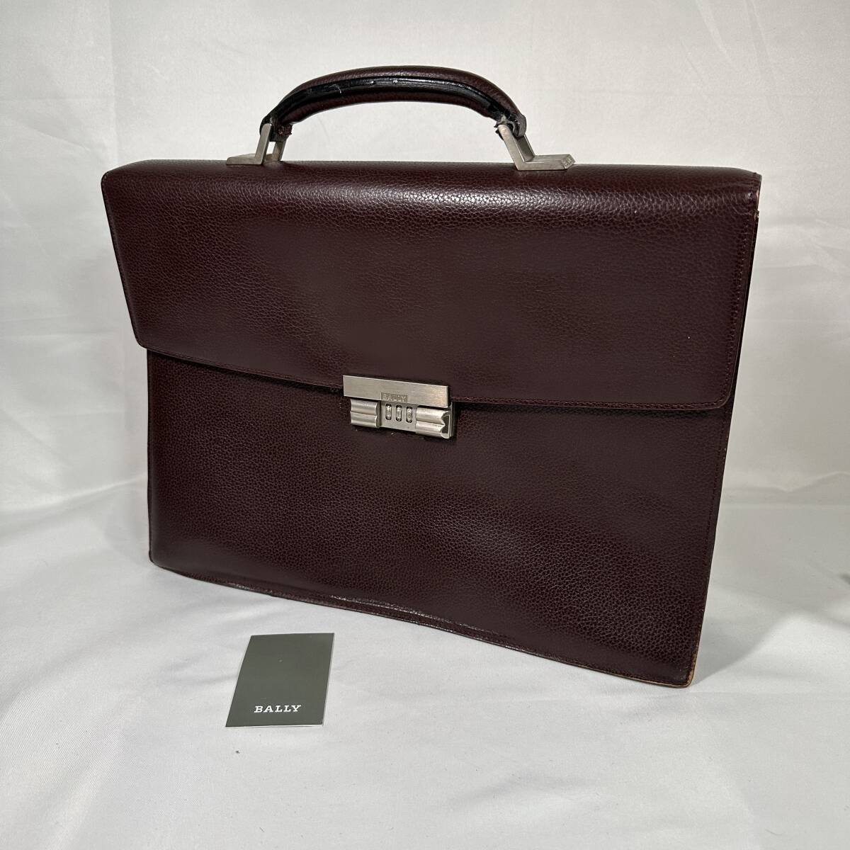 BALLY バリー ビジネスバッグ ダイヤルロック 金具 ブリーフケース 茶色 ブラウン (RB-040)