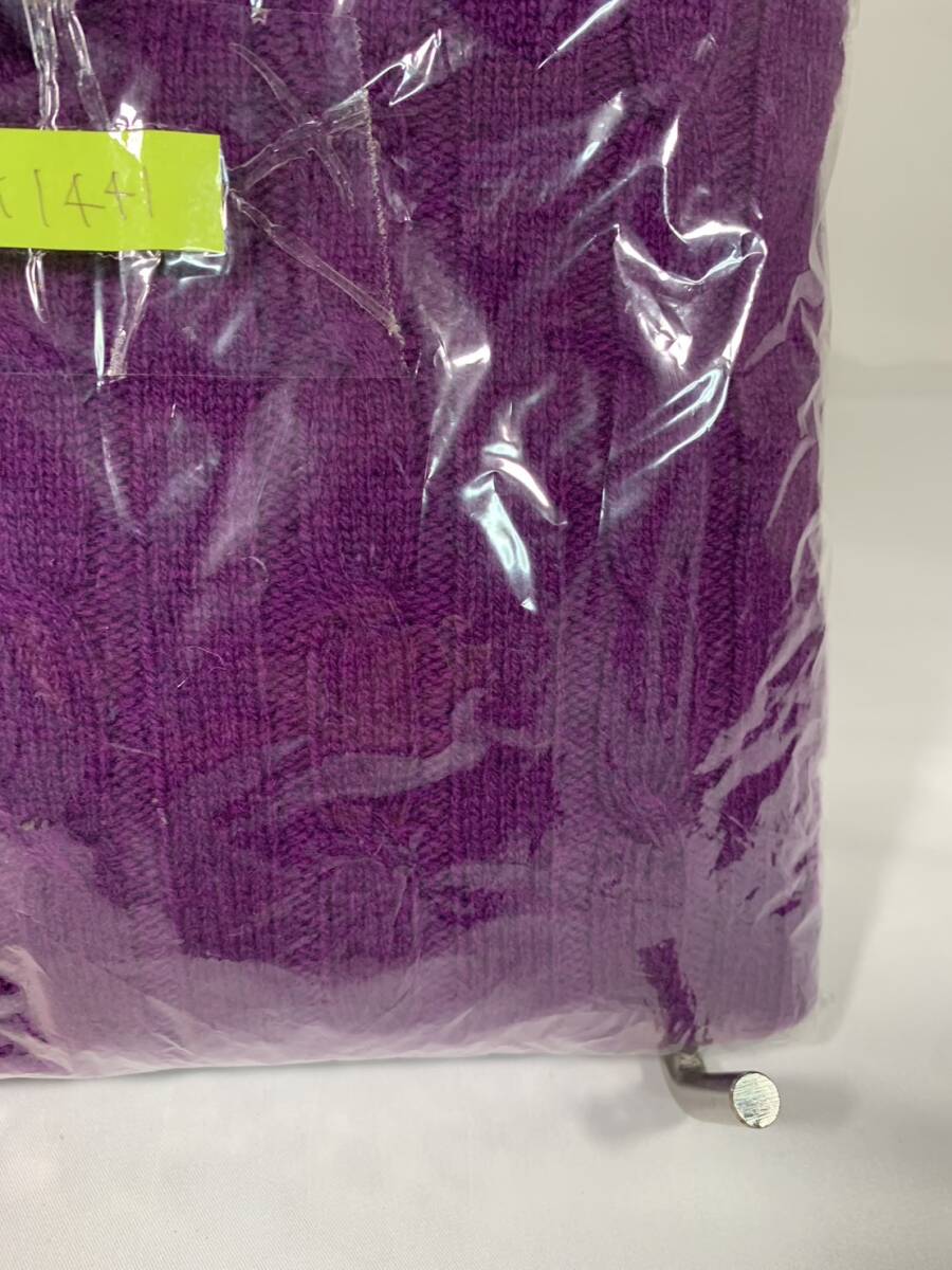 日本製 Aquascutum アクアスキュータム ニット 紫 パープル レディース トップス 長袖 サイズL タグ付き 未使用 (RF-090)_画像5