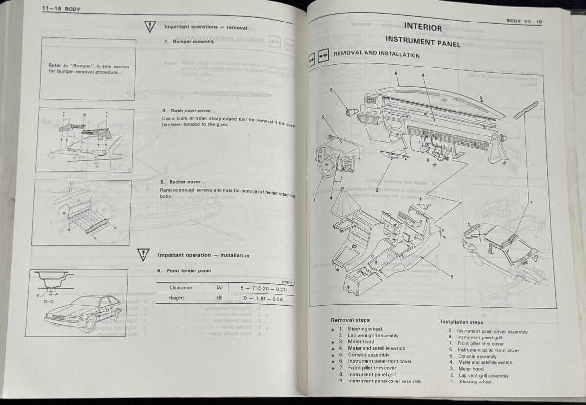 ISUZU IMPULSE (JR)1985 Workshop Manual アメリカ版 いすゞピアッツァ 整備書 JR130 JR120 の画像8
