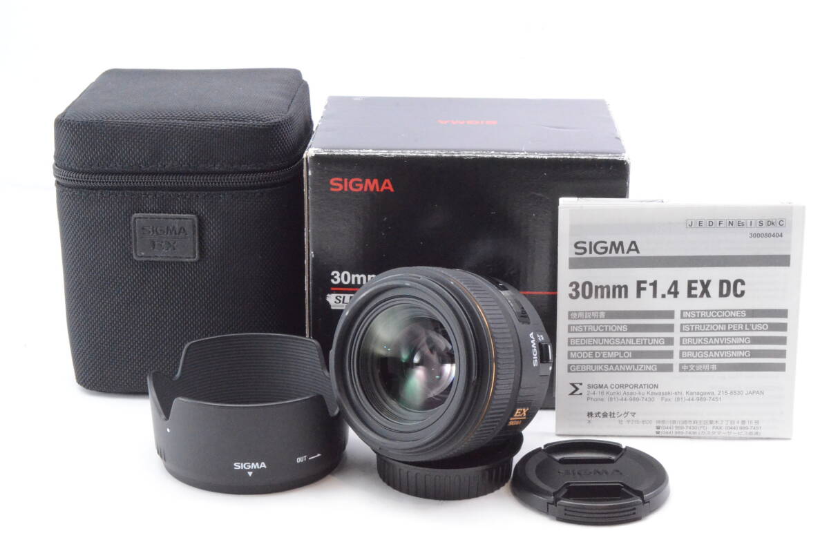 ★超美品★SIGMA シグマ 30mm F1.4 EX DC HSM キヤノン用◆元箱付き_画像1