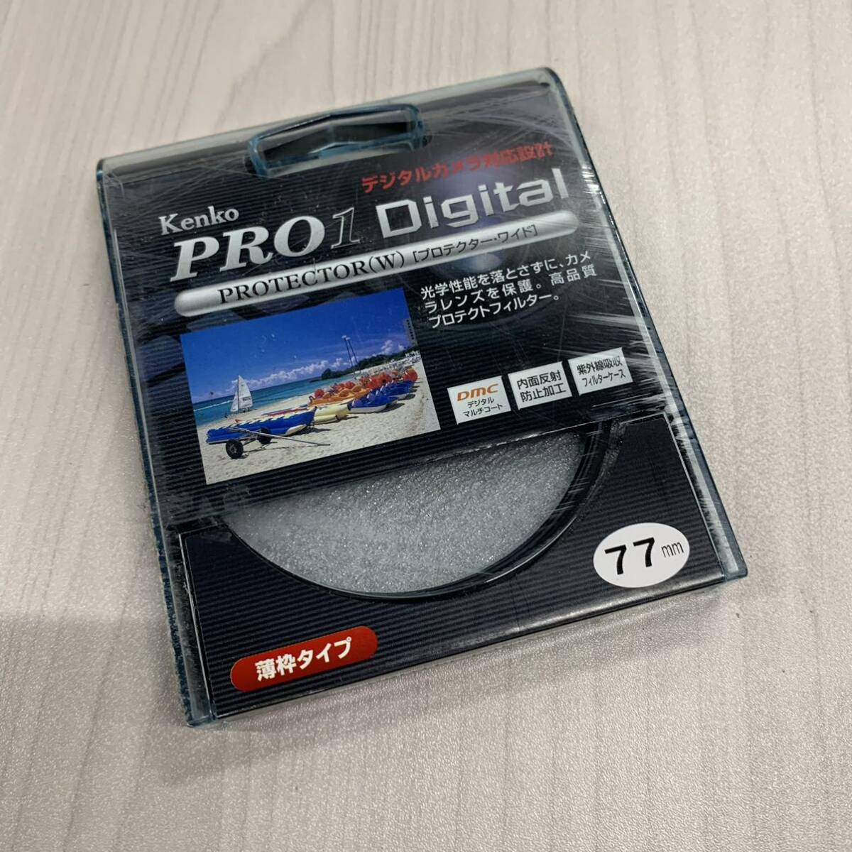 Kenko 77mm レンズフィルター PRO1D プロテクター 薄枠 日本製 カメラ部品 レンズ部品 デジタルDigital PROTECTOR デジカメ_画像1