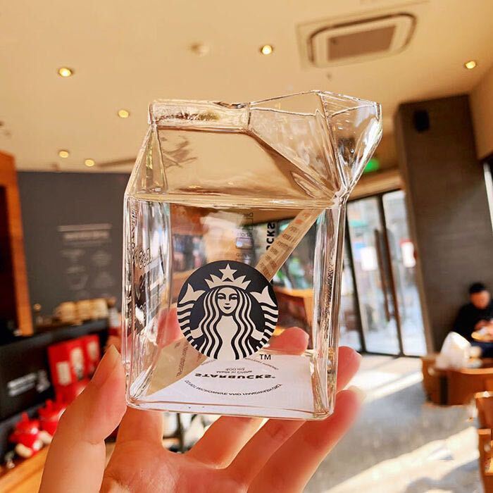 スタバ スターバックス マグカップ 400ml 透明ガラス製 専用ストロー付きの画像2