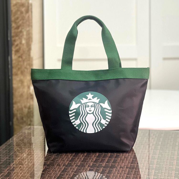 スターバックス海外限定　スタバ日本未発売　トートバック　弁当バッグ　小物入れ ブラック_画像1