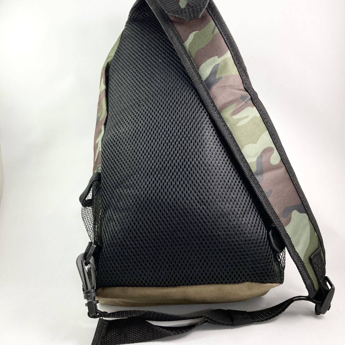 [ new goods ] body bag rucksack backpack one shoulder men's lady's high capacity light weight camouflage green camouflage nylon leather 