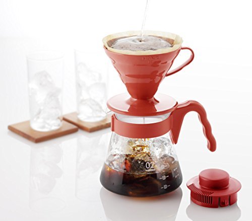 HARIO ( HARIO ) coffee server V60 02 set coffee drip 1~4 cup for red VCSD-02R