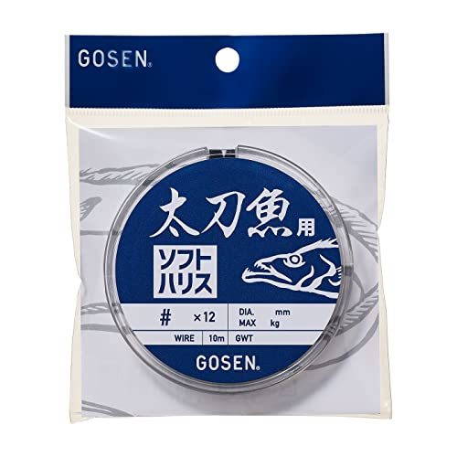 ゴーセン(Gosen) GWT034912 太刀魚用 ソフトハリス 12本撚 ワイヤー シルバー #49×12_画像1