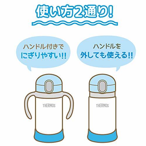 サーモス(THERMOS) まほうびんのベビーストローマグ FJL-350 ブルーホワイト (BLWH) 350ml_画像8