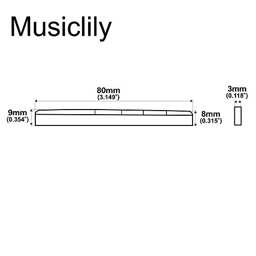 Musiclily корова . производства 6 струна классическая гитара для слот есть седло DJ-08 80x3x9/8mm(2 штук )