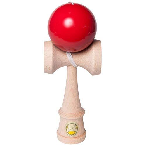 日本けん玉協会認定 New 競技用けん玉「大空」単色 赤 国産品 (OZORA KENDAMA)_画像1