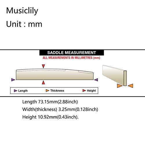 Musiclily Pro 73.15mm струна длина корректировка модель нет . белый корова . седло 6 струна акустический для (2 шт. комплект )
