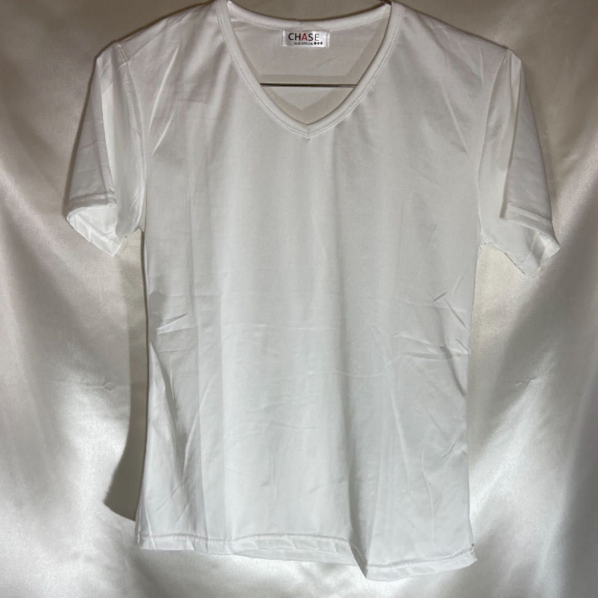 Vネック シャツ 白 半袖 きれいめ シンプル カットソー レ ディース Tシャツ インナー