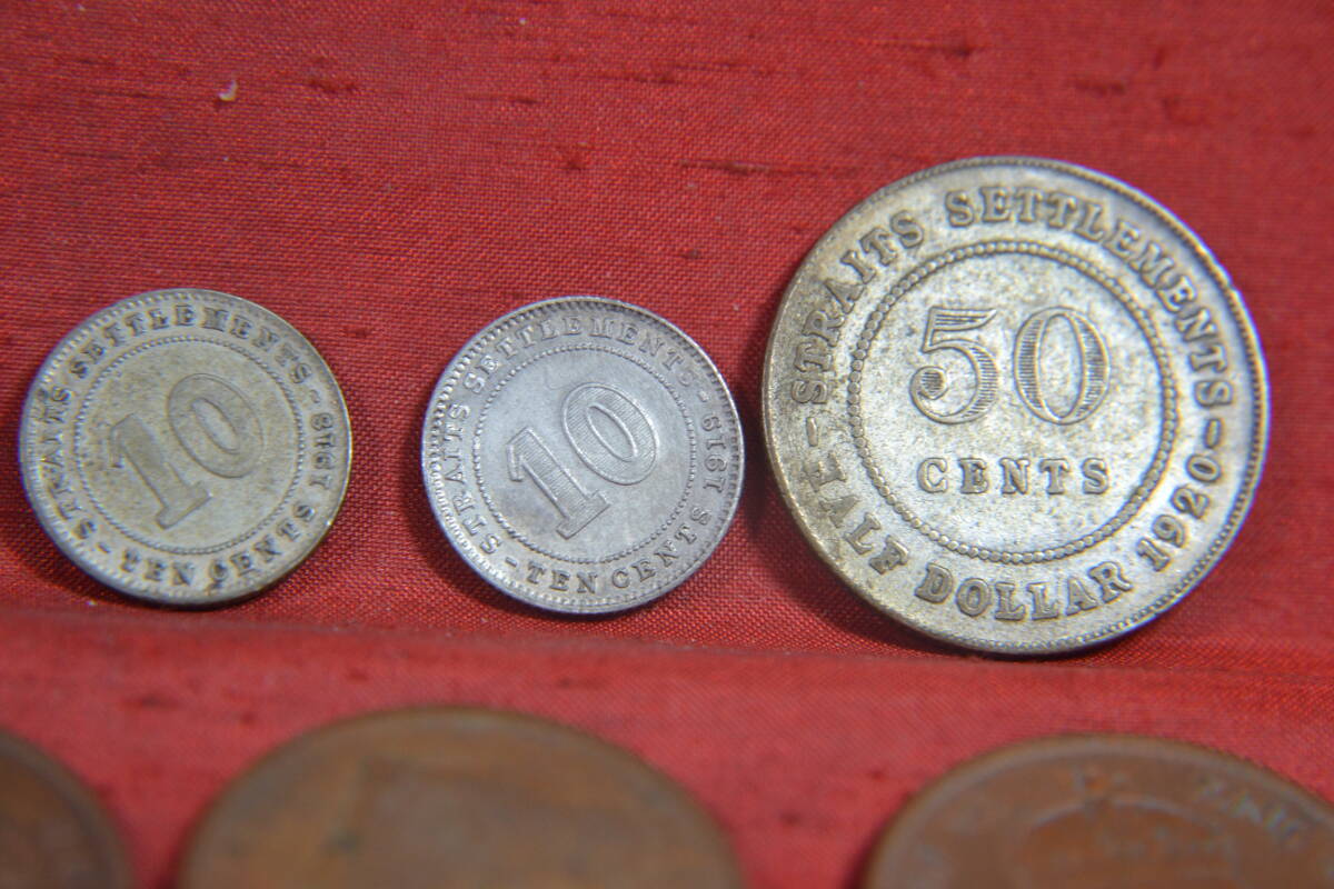 身辺整理・海峡植民地銀貨5枚ヴィクトリア銅貨3枚エドワード銅貨１枚セント4枚_画像5