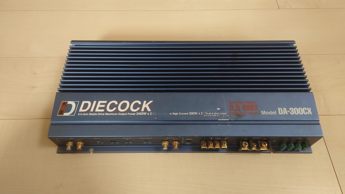  free shipping! DIECOCK 300CX 2ch amplifier electrification OK sound out OK inspection ) large cook out direction KICKER Rockford 