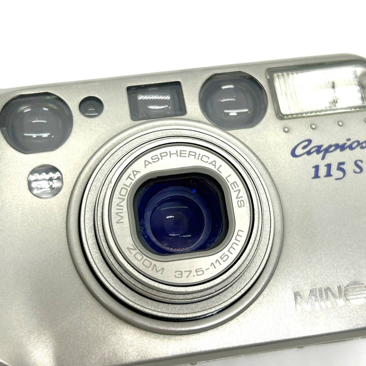 11269★1円～MINOLTA ミノルタ Capios LENS 115S 37.5-115mm フィルムカメラ コンパクトカメラ 箱付き 通電確認済み 中古品 フイルムカメラの画像8