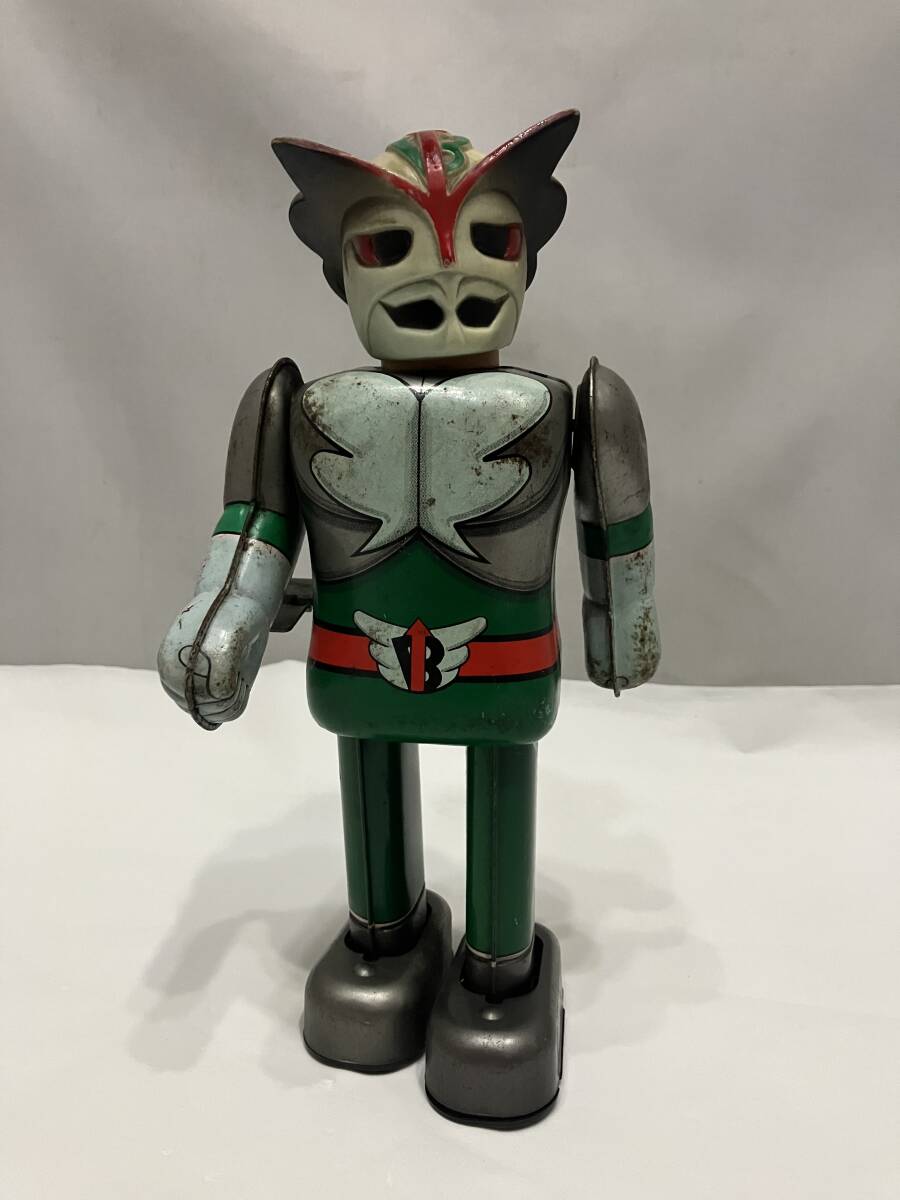 TIN TOY ROBOT POPY Barom 1 masudaya ポピー 超人バロム1 バロムワン 動作確認済 特撮ヒーロー 当時物ブリキ ゼンマイ歩行ロボット D491_画像2