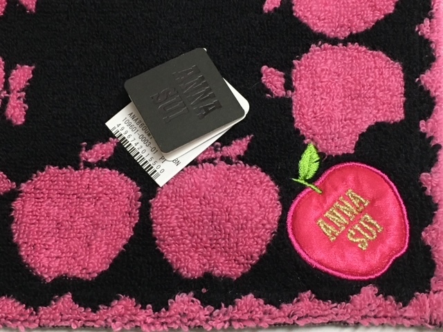 [ANNA SUI](NO.2431) Anna Sui Mini towel handkerchie apple up like apple unused 20cm