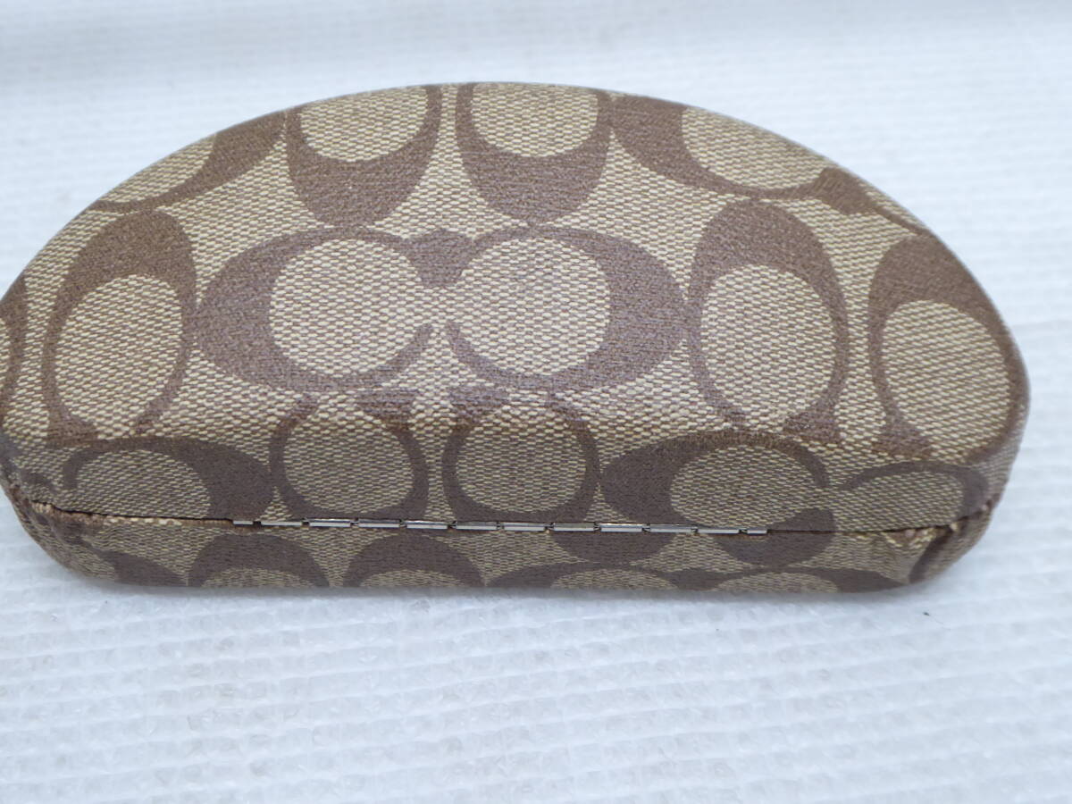 COACH Coach glasses case signature pattern tea sunglasses glasses non-standard-sized mail nationwide equal 350 jpy D2-A